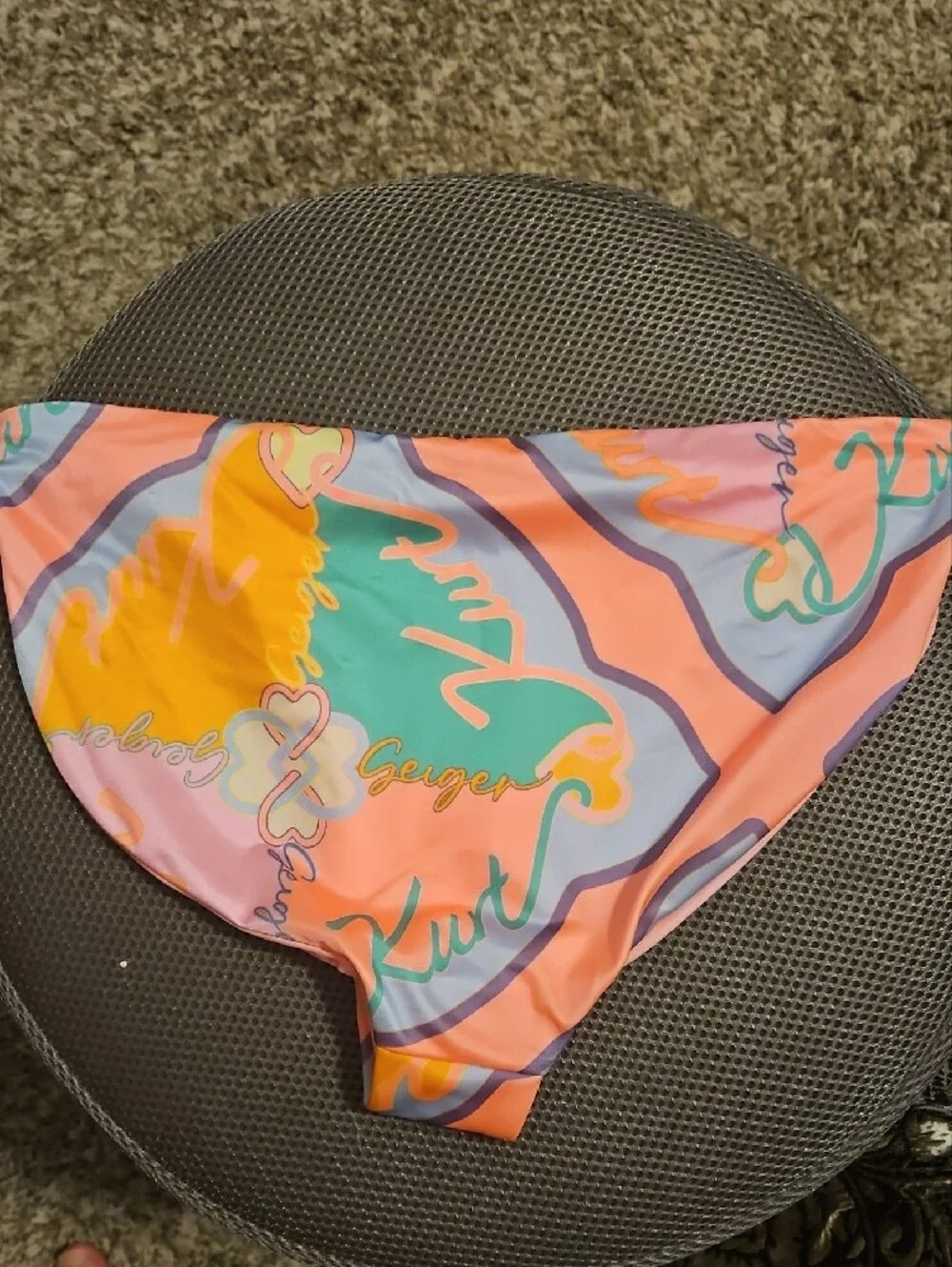Kurt Geiger Pink Multicolor Printed Bikini Bottom
